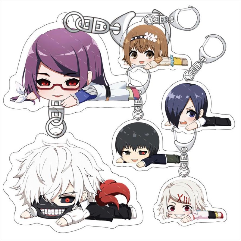 Car Accessories In Tokyo - พวงกุญแจอะคริลิกตัวละครอนิเมะสุดฮิต Tokyo Ghoul ของตกแต่งรถยนต์ลายการ์ตูน ​ พวงกุญแจ