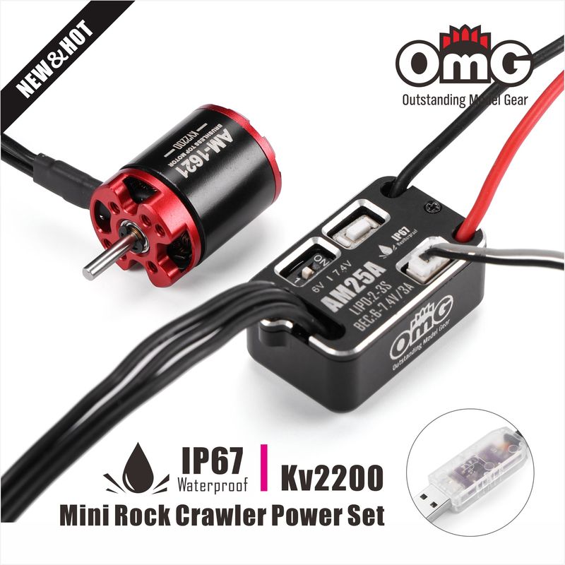 Car Accessories Omg - อุปกรณ์เสริมรถบังคับวิทยุ กันน้ำ มินิ 25a Esc 1621SL