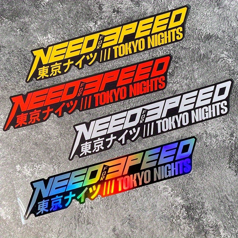 Car Accessories In Tokyo - สติกเกอร์ติดรถยนต์ลาย Tokyo Nights Racing หลากสี กันน้ำ