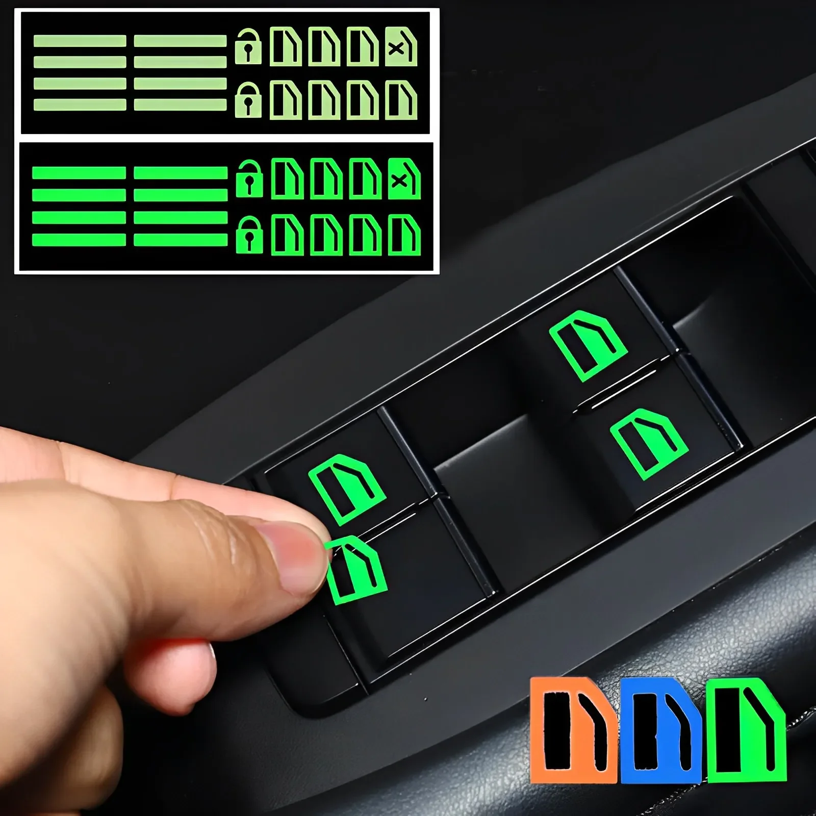 สติกเกอร์เรืองแสงติดปุ่มควบคุม - Car Accessories For Inside บทวิจารณ์และราคา