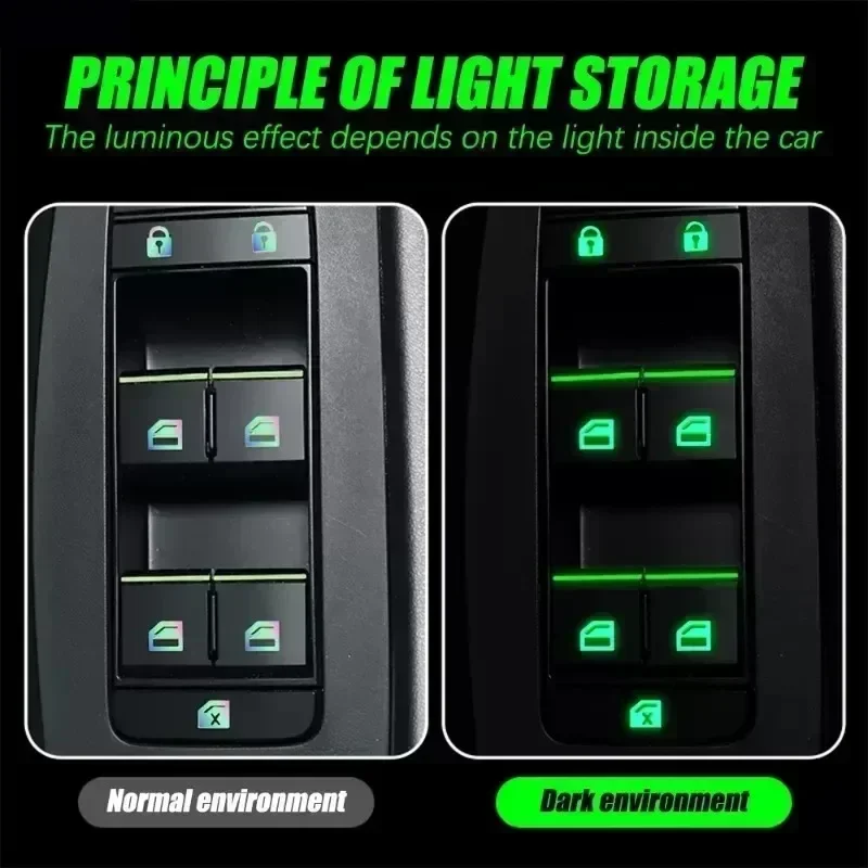 สติกเกอร์เรืองแสงติดปุ่มควบคุม - Car Accessories For Inside บทวิจารณ์และราคา