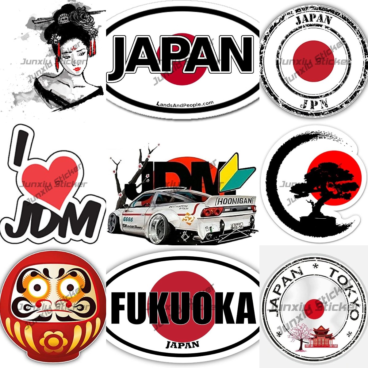 วัฒนธรรมญี่ปุ่นแสตมป์รอบสติกเก - Car Accessories In Tokyo บทวิจารณ์และราคา